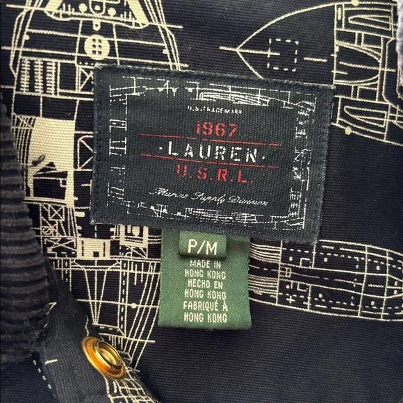 Ralph Lauren US Marine 1967 Division Boats Canvas Jacket Size M Navy Blue - Picture 5 of 6